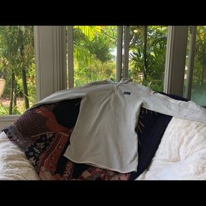 Patagonia 1/4 zip pelican sweater - oatmeal